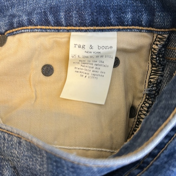 Rag & Bone Tomboy Jeans Sunderland Wash Sz26 Like New - Picture 9 of 10